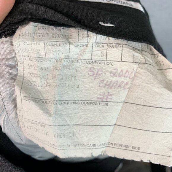 Dolce&gabbana Mens Dress Pants Gray Heathered Pockets Flat Front 35 x 28 - Picture 8 of 8